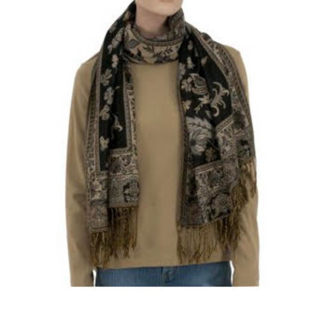 MULTI FLORAL JACQUARD WRAP